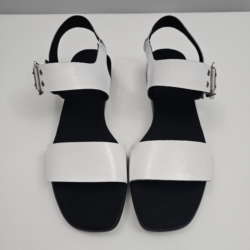 Munro Meena Sandal White Patent Leather Comfort Cushioned Walking Womens 9.5 - Picture 4 of 14